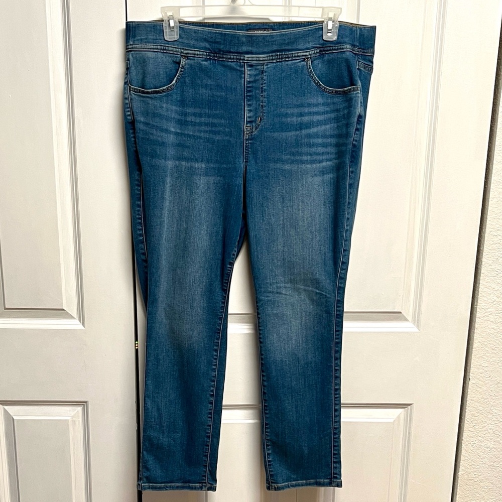 torrid Distressed Light Wash Stretch Denim Jeggings Plus size 2 Short